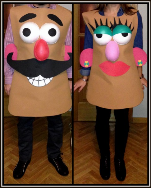 Disfraces Mr&Mrs Potato de goma eva